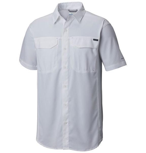 Columbia Silver Ridge Lite Shirts White For Men's NZ96342 New Zealand